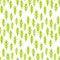 Child drawing cute plants, grass seamless pattern. Green fairy forest branches background. Wallpaper print.