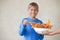 Child eating sweat Spanish dessert churros