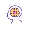 Child emotional intelligence RGB color icon