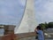 A child enjoying view in Ancol Monument in Ancol, Jakarta, Indonesia.