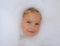 Child in a foam bath