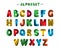 Child Font Alphabet Color dinosaur text