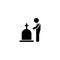 Child funeral grave icon. Element of pictogram death illustration