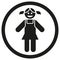 Child girl gender pictogram icon. Ideal for catalogs