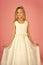 Child girl in stylish glamour dress, elegance. child in wedding white dress