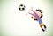 Child Goalkeeper Faults Toward the Football