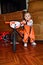 Child grasps steering wheel balance bike is worth