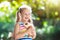 Child with guinea pig. Cavy animal. Kids and pets.