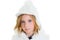 Child happy blond kid girl portrait winter wool white cap