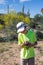 Child happy that holds the Gila monster (Heloderma suspectum) -