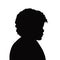 A child head, body part silhouette vector