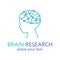 Child head icon. Brain research concept