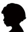 A child head silhouette vector