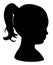 A child head silhouette vector