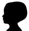 A child head silhouette vector