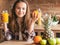Child healthy food nutrition breakfast juice fruit