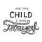 For this child I have prayed. Nursery lettering design.