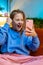 Child kid girl use smartphone playing, great big surprise, good news, celebrate online game win