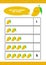 Child kids kindergarten worksheet for counting learn vector template with cute mango fruit illustration good for homeschooling