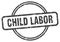 child labor stamp. child labor round vintage grunge label.