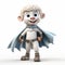 Child-like Innocence: A Cartoon-like Character In A Bryce 3d Style Cape