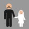 Child marriage - old adult groom is going to marry young underage minor girl, child bride