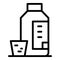 Child medical syrup icon outline vector. Medicine bottle