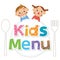 Child menu letter dish