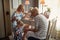 Child with mom and grandma having fun