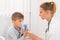 Child Patient Inhaling Through Oxygen Mask