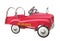 Child pedal fire truck isolated