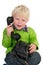 Child on the phone