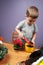 Child and plants