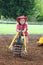 Child on playground seesaw