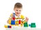 Child playing construction set toy