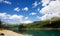 Child playing in front of devero lake