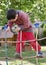 Child playing at playground