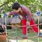 Child playing at playground