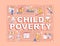 Child poverty word concepts banner