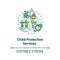 Child protective service concept icon
