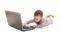 Child push button on laptop