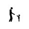 child reaches father icon. Element of life married people illustration. Premium quality graphic design icon. Signs and symbols col