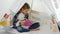 Child Reading, Studying in Playroom, Kid Playing at Playground, Learning Girl