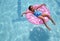 Child relaxing at the pool