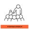 Child rights icon. Happy childhood supporting social protest movement simple vector illustration