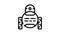 child robot line icon animation