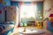 Child room. Child bedroom. Boy\\\'s and girl\\\'s room. Boys and girls. Colorful bedroom. Kids toys. Real estate. Renovation company. 