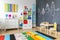 Child room with colorful rug