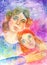 Child\'s Artwork - Portrait of a mother with daughter