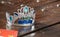 Child`s birthday party crown isolated